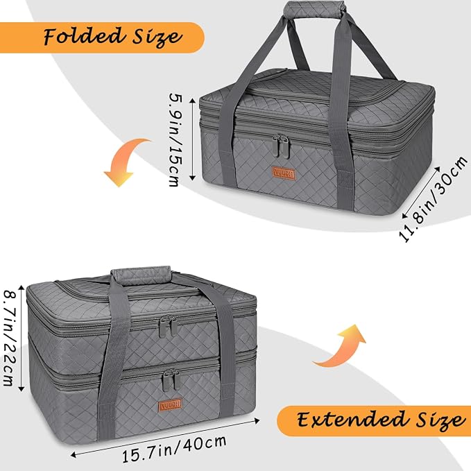 Quilted Double Decker Casserole Carrier - Image 3