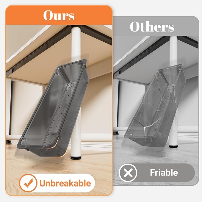 SpaceHacks 15 PCS Clear Plastic Drawer Organizer Set, 4-Size Acrylic Drawer - Image 5