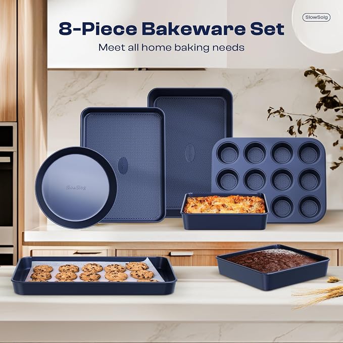 Baking Pans Set 8-Piece Bakeware Sets, Baking Sets - Image 7
