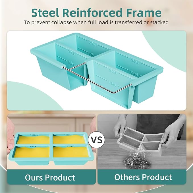 Silicone Freezer Tray for Sauce Cube: FDDAI Super Prep Freezing Tray for Souped - Image 2