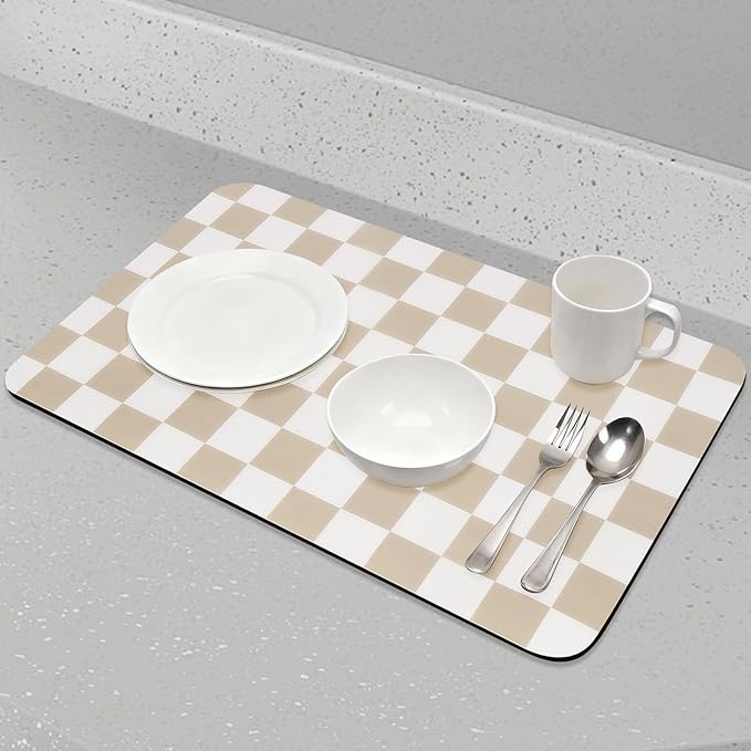 CooRug Checkered Dish Drying Mat - Image 5