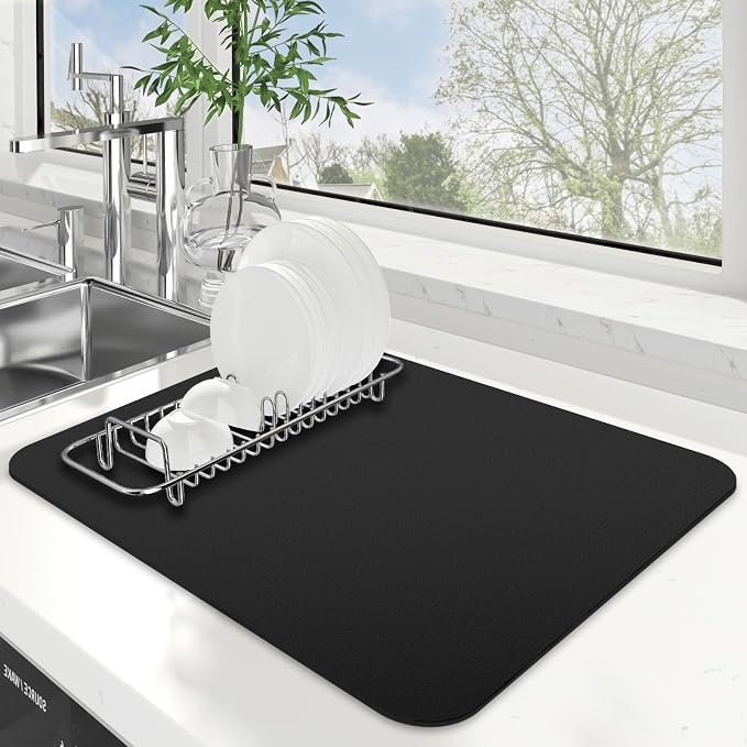 WISELIFE Dish Drying Mat Super Absorbent Drying Mat Large Dish Drying Mats by WiseLife