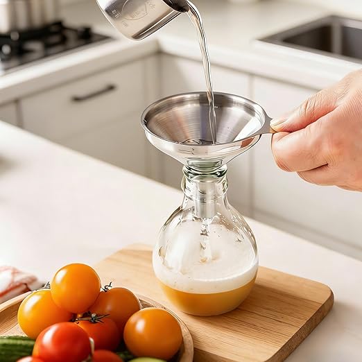 Small Funnels for Filling Bottles, Food Grade Mini Metal Funnel for - Image 4