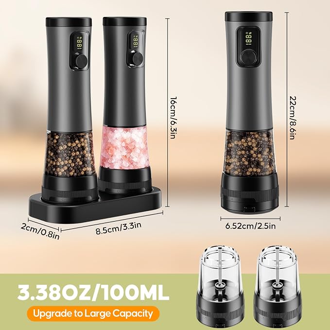 Electric Salt and Pepper Grinder Set - Image 5