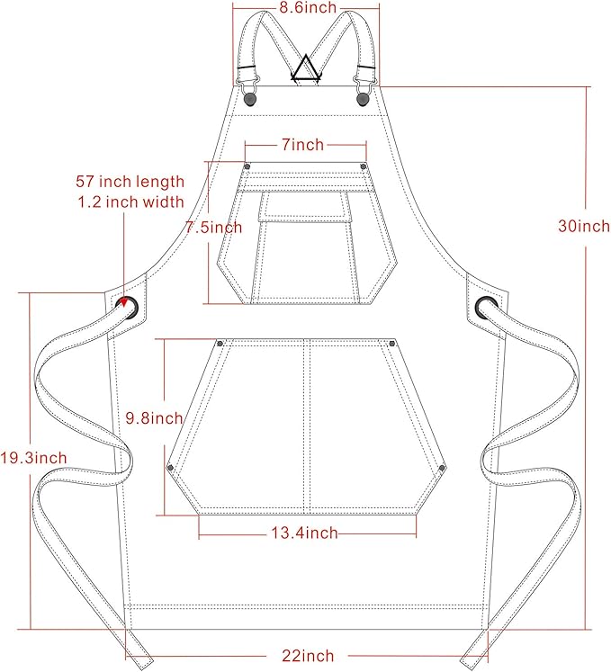 Jeanerlor - Denim Apron with Pockets - Image 4