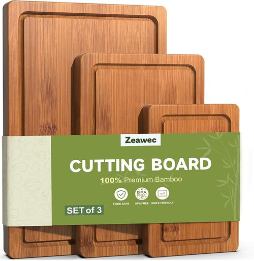 3-Piece Set Bamboo Cutting Board by Unknown
