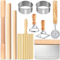 Pasta Making Tools, 1 Gnocchi Board, 1 Dough Cutter, 1 Ravioli Cutter, 2 Pasta by ATPWONZ