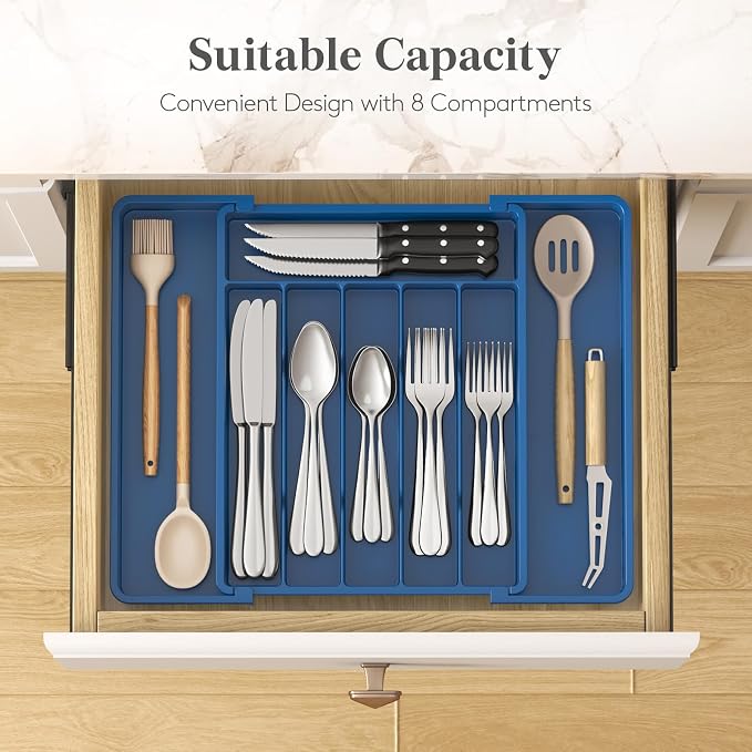 Lifewit Silverware Drawer Organizer, Expandable Utensil Tray - Image 3