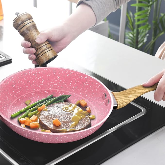 Frying Pan Nonstick Set, Non Stick Fry Pan Set PFOA-Free Omelet Pan, Toxin-Free - Image 7