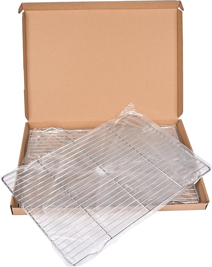 2-Pack Cooling Racks for Baking, 10x15 Inch Heavy Duty Stainless Steel Wire - Image 2