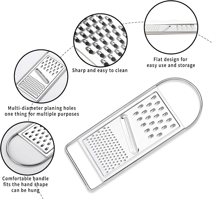 Graters for Kitchen, Cheese Grater Handheld Hand, Mini Cheese Grater Stainless - Image 3