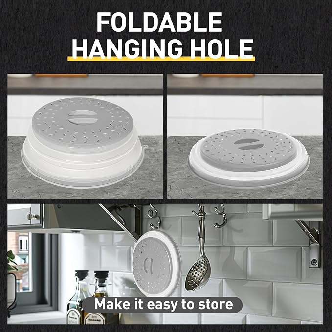 CasaCulina Collapsible Microwave Splatter Cover, Vented Microwave Lid - Image 3