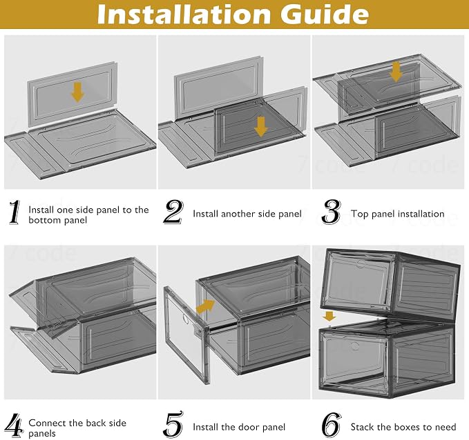 7 code Thicken & Sturdy Clear Shoe Storage Organizer - Image 8