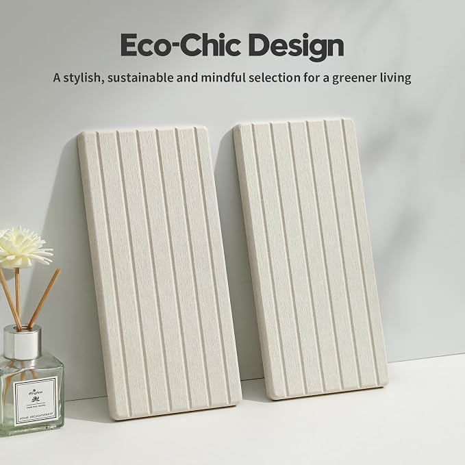 Razborci 2 Pack Greige Bathroom Sink Vanity Trays, Diatomite Stone Kitchen - Image 7