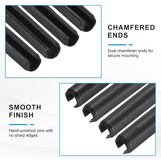 MECCANIXITY 120Pcs Slotted Split Roll Pins 1/10 Inch Dia. 2/5 Inch Length Steel - Image 3