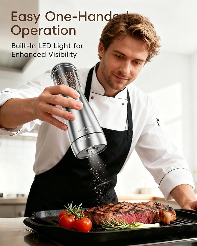 Electric Salt and Pepper Grinder Set - Image 4