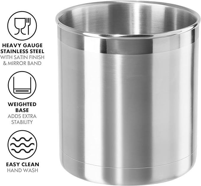 Oggi Stainless Steel Jumbo Utensil Holder - Image 2