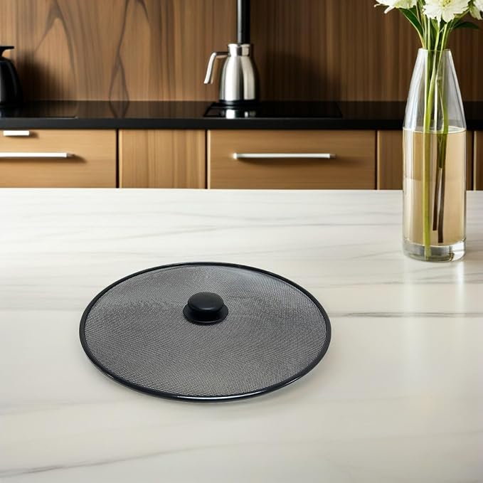 Amosfun Stainless Steel Mesh Splatter Guard Pan Lid Splatter Screen Cover - Image 4