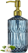 JASAI 18Oz Blue Glass Soap Dispenser by JASAIHOME