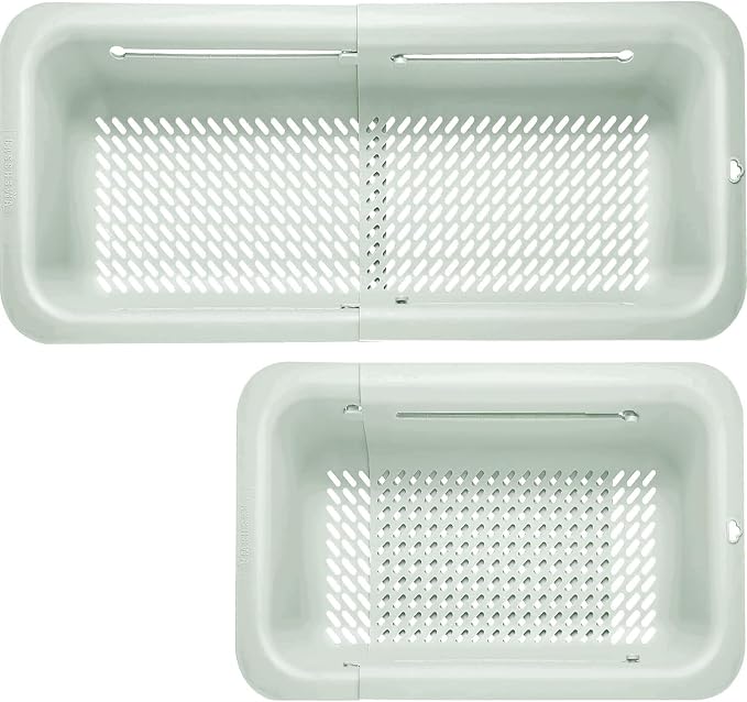 LASSHSWA Collapsible Colander for Kitchen, Over the Sink Strainer Basket for by LASSHSWA