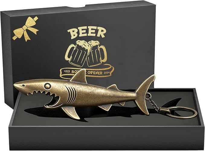 Cool Shark Bottle Opener Keychain, Vintage Zinc Alloy Beer Opener, Portable Key by Unknown