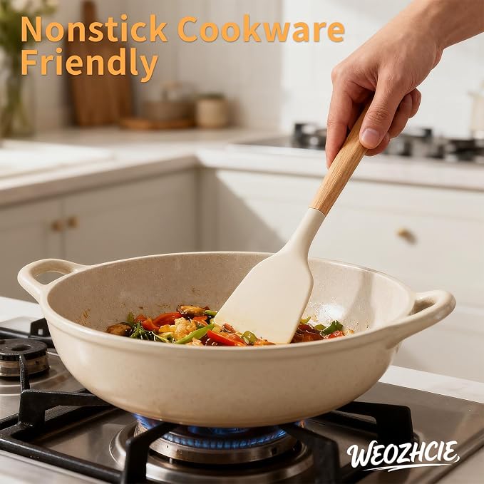 Silicone Cooking Utensil Set, Nonstick 446°F Heat-Resistant Cookware Kitchen - Image 3