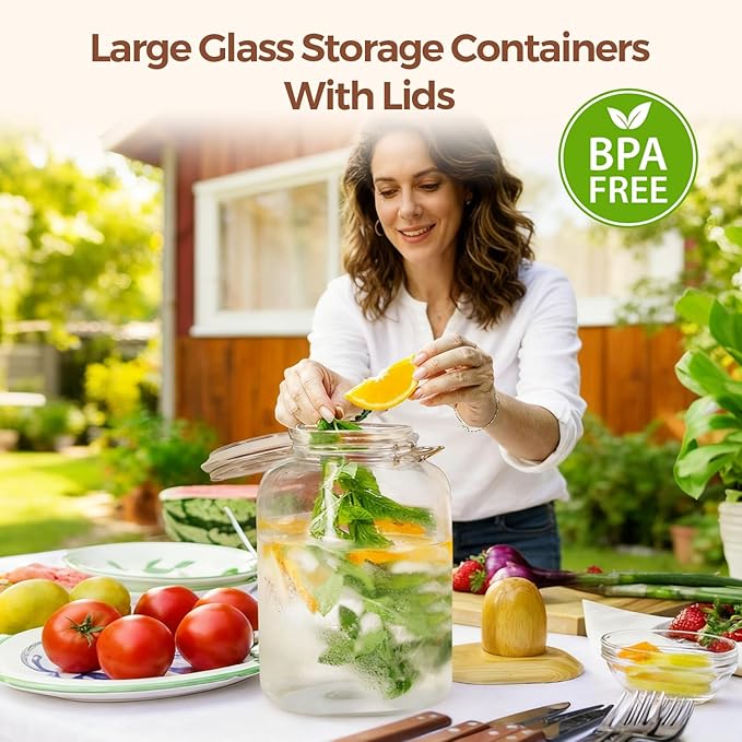 ComSaf 5L Square Glass Jars - Image 5