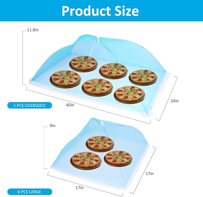 Mesh Food Covers for Outside, 5 Pack Pop-Up Food Tents - Image 2