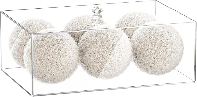 Dryer Ball Holder for Laundry Room, Acrylic Dishwasher Pods Container by SUBEKYU