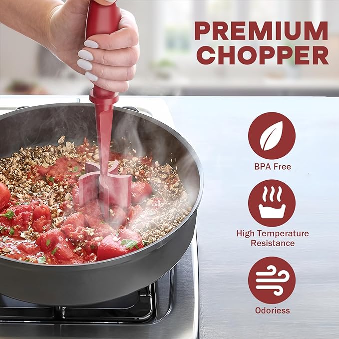 Meat Chopper, Upgrade Hamburger Smasher, Premium Heat Resistant Meat Masher - Image 5
