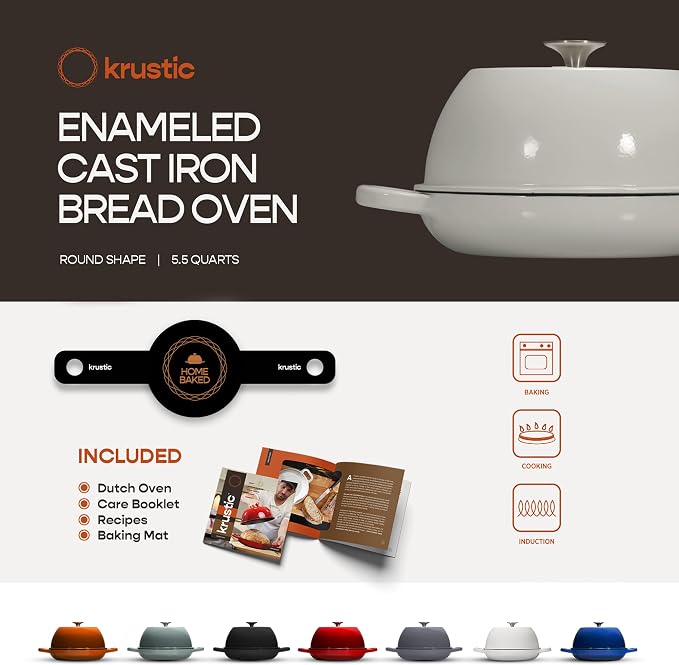 Krustic Enameled Cast Iron Dutch Oven - Image 5