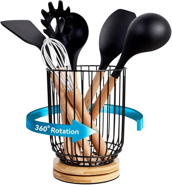 WDT Tool Utensil holder for Kitchen Counter，Large Utensils Holder For Farmhouse by WDT+Tool