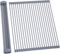 Ohuhu Sink Drying Rack, 20.5" W x 16.1" L Over The Sink Roll-Up Dish Drainer by Ohuhu