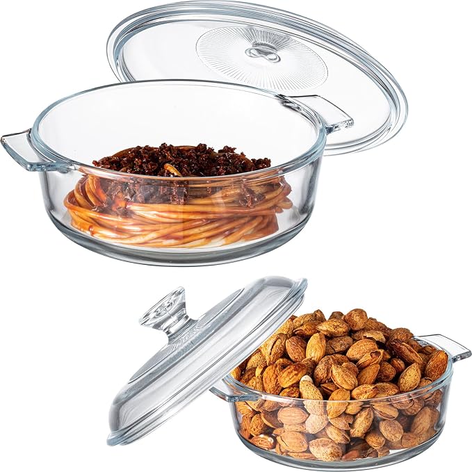 Maxcheck 2 Pieces Glass Casserole Dish by Maxcheck