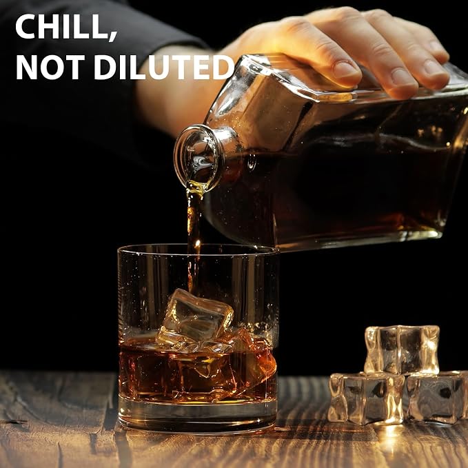 Optish Large Ice Cube Molds, 2 Pack Whiskey Square Ice Molds, 1.8 Inch Big Ice - Image 2