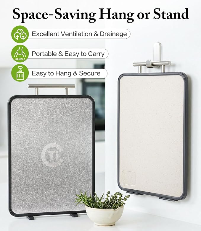 Titanium Cutting Board for Kitchen- Double Sided Chopping Board - Image 2