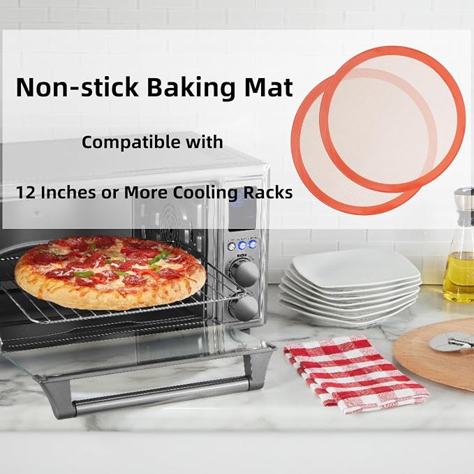 Round Silicone Baking Mats for 12 Inch Pizza Pan, 12 Inch Large Pizza Mat or - Image 7