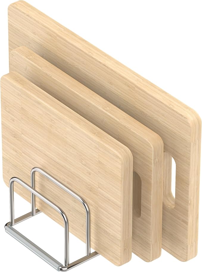 KORRTFID Cutting Board Organizer Stand Holder, 304 Stainless Steel Chopping - Image 7