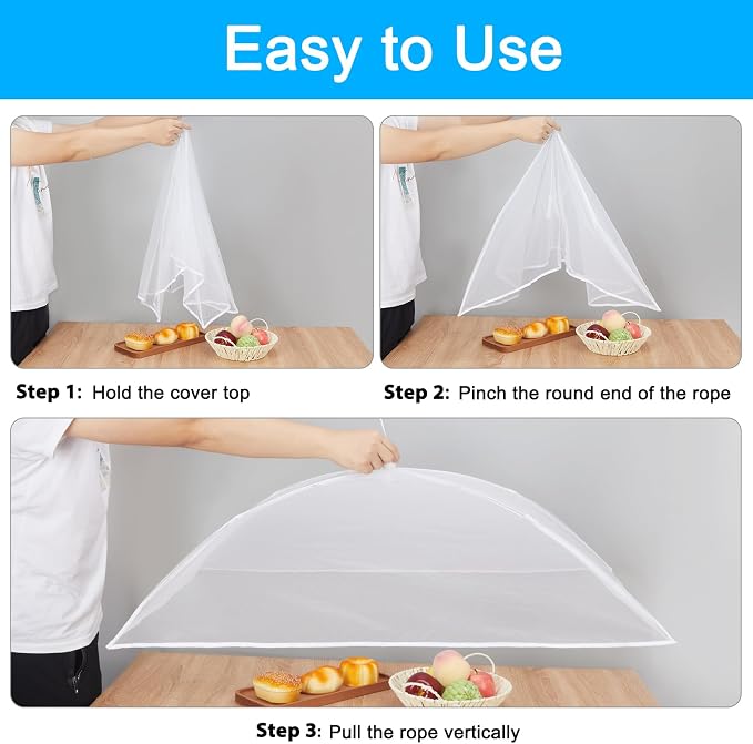 Anpro Food Covers for Outdoors, Pop-Up Mesh Food Tents, Collapsible Reusable - Image 7