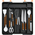 Expandable Silverware Drawer Organizer - BPA Free Flatware and Cutlery