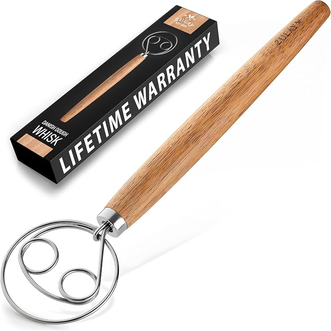 Zulay Kitchen Double-Eye 13" Danish Dough Whisk by ZulayKitchen