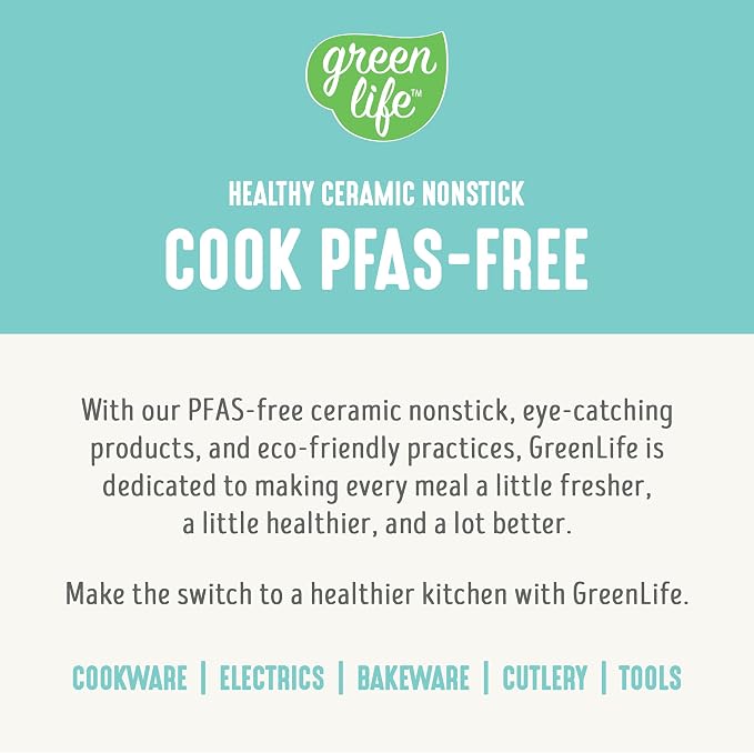 GreenLife Soft Grip 16 Piece Cookware Set, Non-Toxic PFAS-Free Ceramic Nonstick - Image 9