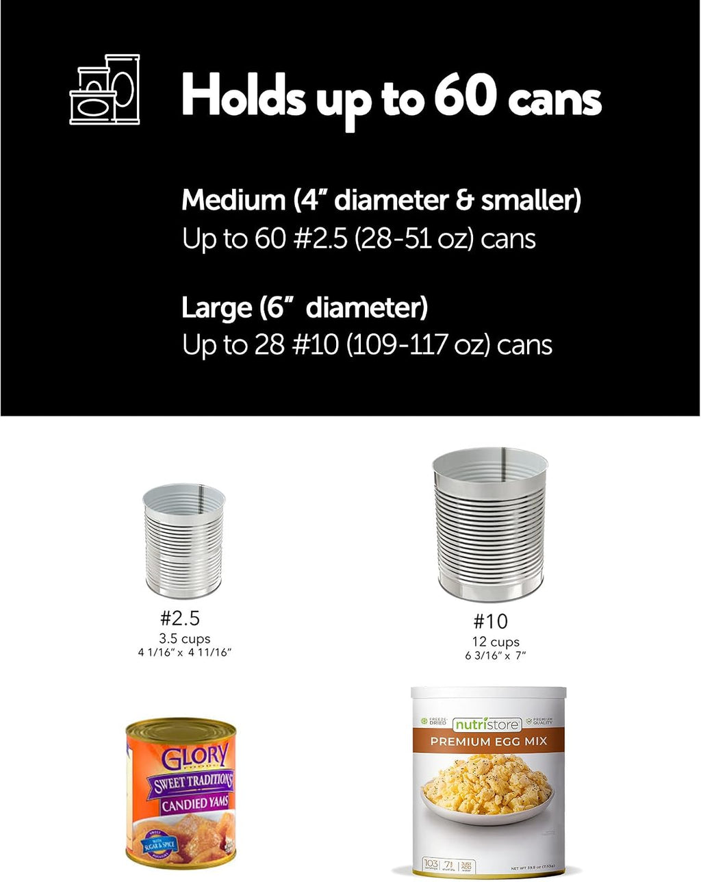 Cansolidator Max Large - 1-Pack Can Organizer for Pantry, Stackable