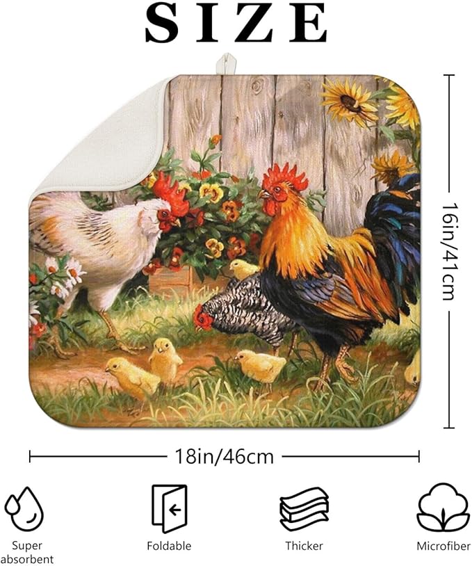 Dish Drying Mat Drainer Pads - Image 4