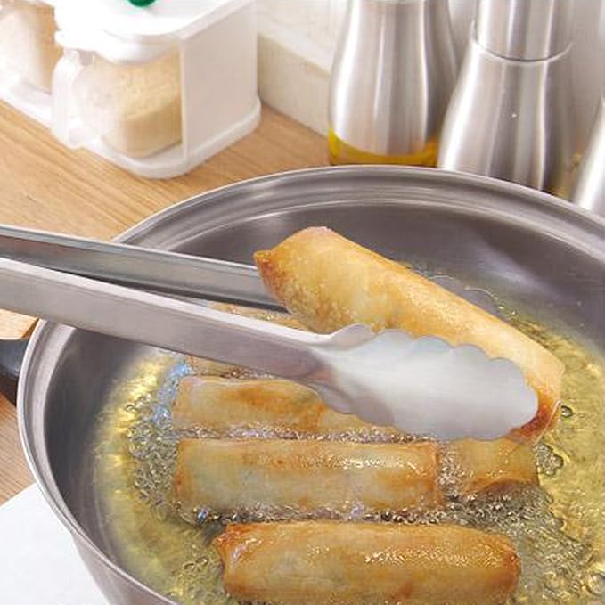 304 Stainless Steel Kitchen Cooking Tongs - Image 8