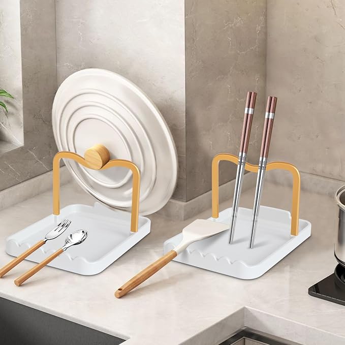 Ysks'hf spoon holder and pot lid holder，stainless steel，Kitchen Utensil Rest - Image 2