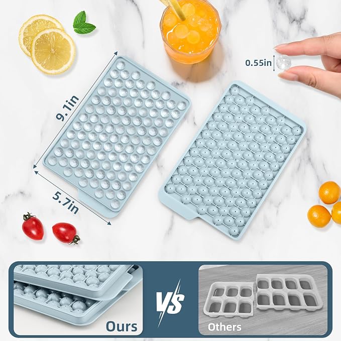 WIBIMEN Mini Ice Cube Trays, 0.55” Tiny Pebble Ice - Image 5