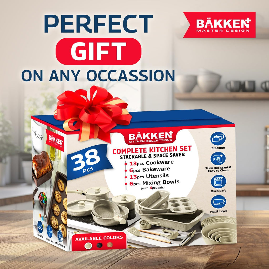 Bakken Master 38 Piece Granite Cookware and Bakeware Set – Nonstick