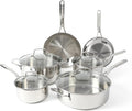 Martha Stewart Castelle 10 Piece 18/8 Durable Stainless Steel Induction Safe by MarthaStewart