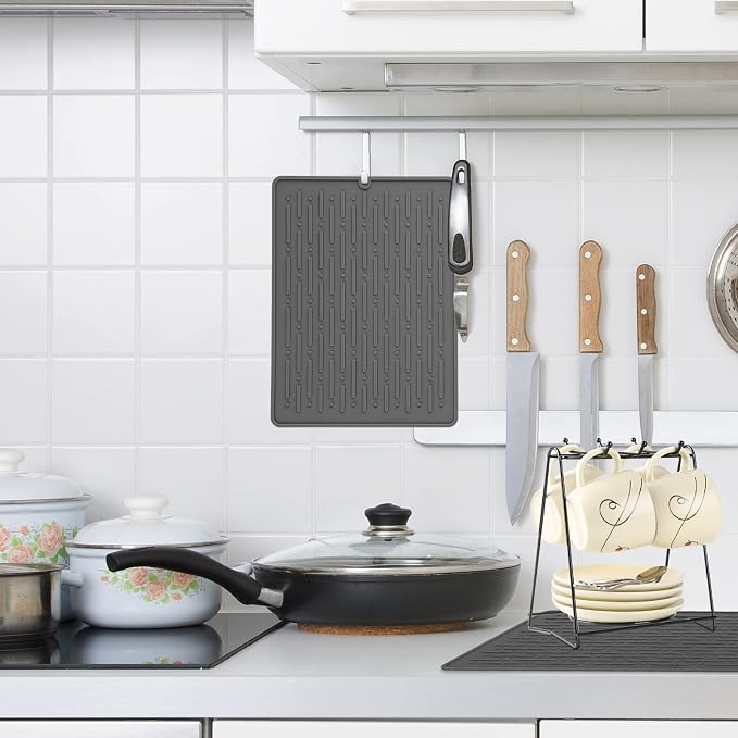 GeeRic Dish Drying Mats, Heat-resistant Silicone Mat - Image 7